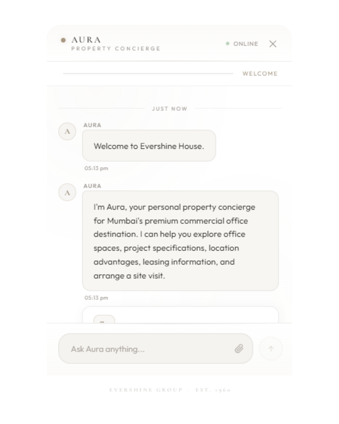 Evershine House Aura Chatbot